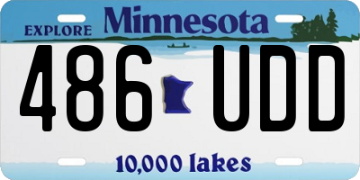 MN license plate 486UDD