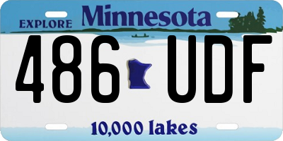 MN license plate 486UDF