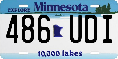 MN license plate 486UDI