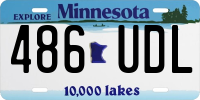 MN license plate 486UDL