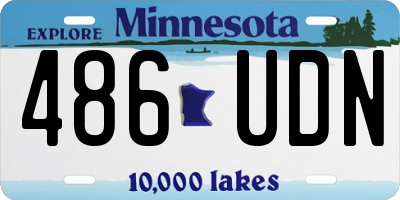 MN license plate 486UDN