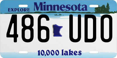 MN license plate 486UDO