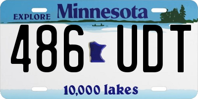 MN license plate 486UDT