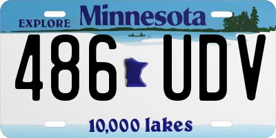 MN license plate 486UDV