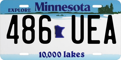 MN license plate 486UEA