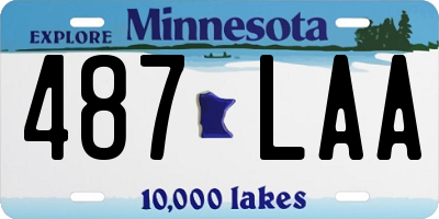 MN license plate 487LAA