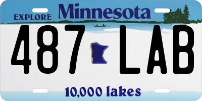 MN license plate 487LAB