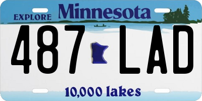 MN license plate 487LAD