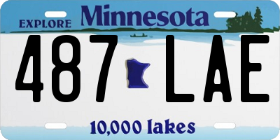 MN license plate 487LAE