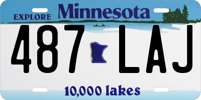 MN license plate 487LAJ