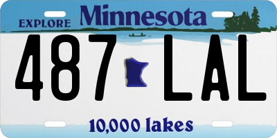 MN license plate 487LAL