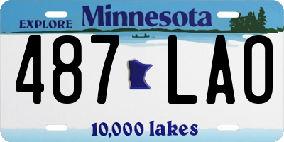 MN license plate 487LAO