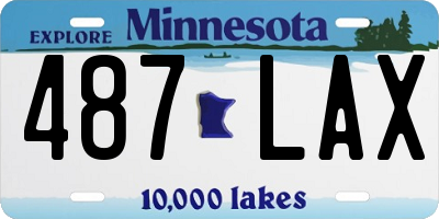 MN license plate 487LAX