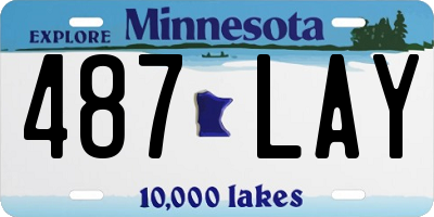 MN license plate 487LAY