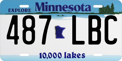 MN license plate 487LBC