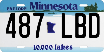 MN license plate 487LBD