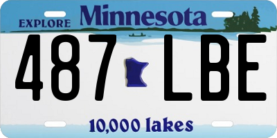 MN license plate 487LBE