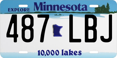 MN license plate 487LBJ