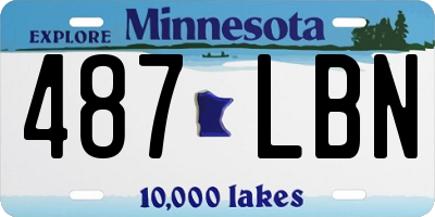 MN license plate 487LBN