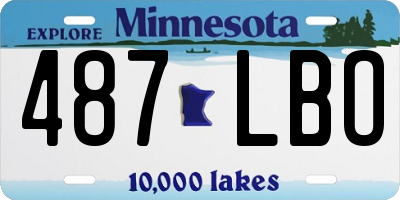 MN license plate 487LBO