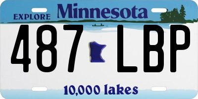 MN license plate 487LBP