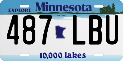 MN license plate 487LBU