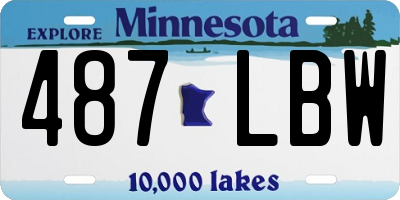 MN license plate 487LBW