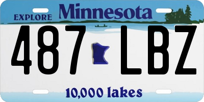 MN license plate 487LBZ