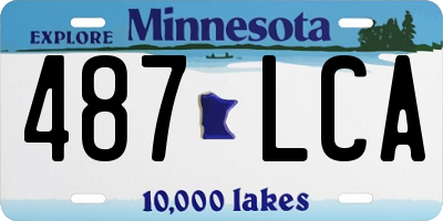 MN license plate 487LCA