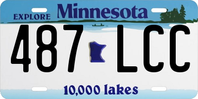 MN license plate 487LCC