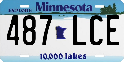 MN license plate 487LCE