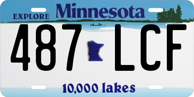 MN license plate 487LCF