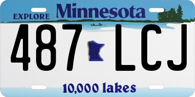 MN license plate 487LCJ