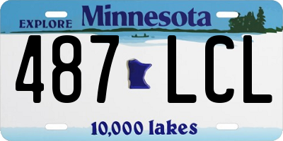 MN license plate 487LCL