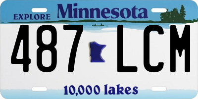 MN license plate 487LCM