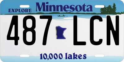 MN license plate 487LCN