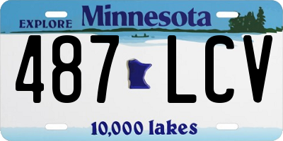 MN license plate 487LCV