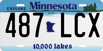 MN license plate 487LCX