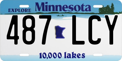 MN license plate 487LCY