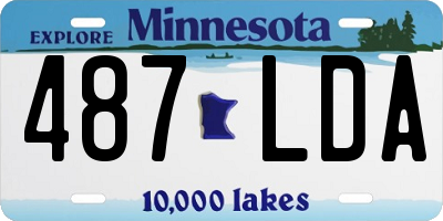 MN license plate 487LDA