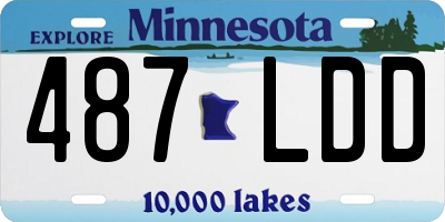 MN license plate 487LDD
