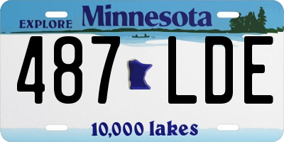 MN license plate 487LDE