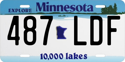 MN license plate 487LDF