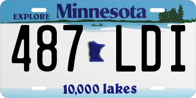 MN license plate 487LDI