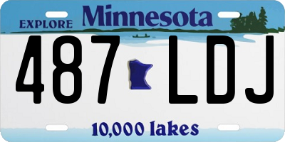 MN license plate 487LDJ