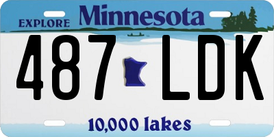 MN license plate 487LDK