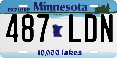 MN license plate 487LDN