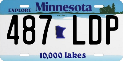 MN license plate 487LDP