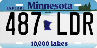 MN license plate 487LDR