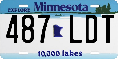 MN license plate 487LDT